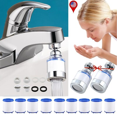#ad #ad 2×Faucet Water Filter System Kitchen Sink Mount Filtration Tap Purifier Clean US $9.68