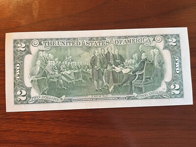 #ad *UNCIRCULATED* RARE Crisp $2 Bill Free Shipping $3.59