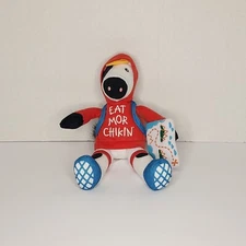 Chick-fil-A Cow 9" Plush Summer Traveler Hiker Red Hoodie Eat More Chicken 2023