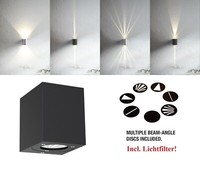 Led Wandlampe Wandleuchte Canto Kubi Schwarz Nordlux Wand Wall IP44 Lichtfilter