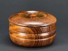 Executive Wooden Shaving Bowl With Lid Handmade Wet Shave Mug Men's Gift