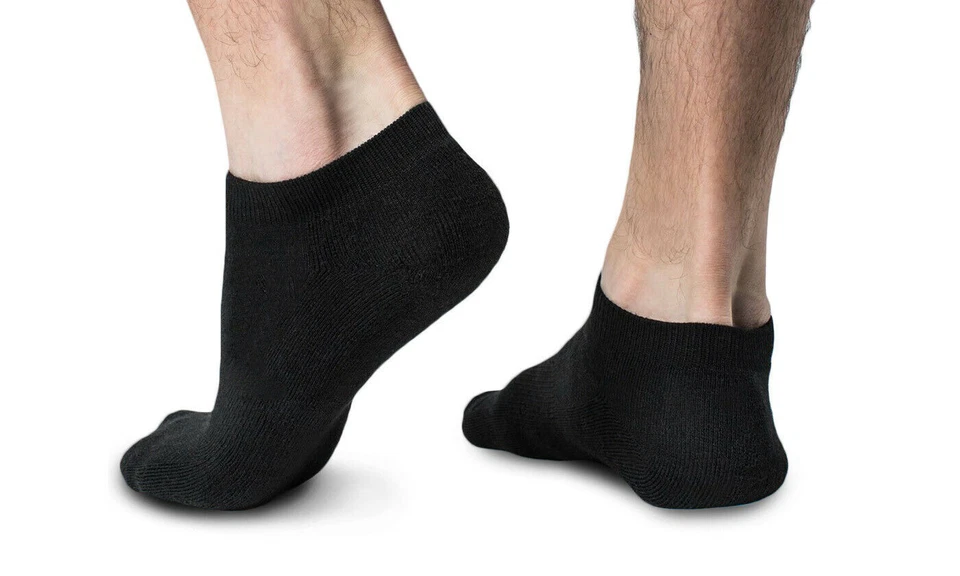 12 Pairs Mens Women's Ankle Low Cut White Black Thin Cotton Casual No Show Socks - Image 4 of 4