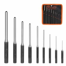 9 Pieces Roll Pin Punch Set Gunsmithing Kit Removing Repair Tool With Holder 