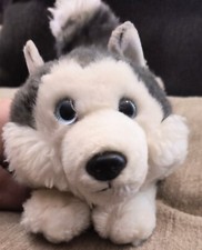 13 Miyoni Plush Wolf By Aurora Soft Stuffed Animal Toy, Grey White