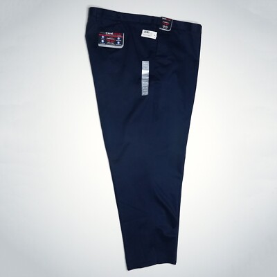 Roundtree & Yorke TravelSmart Pants 4XB 58''x32'' BIG Blue Non Iron Stretch NWT