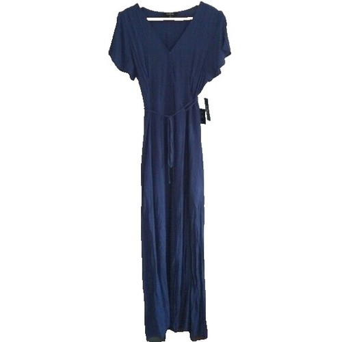 Loft Maxi Dress Size Small Twist Front Short Sleeve Stretch Slit Black |  eBay