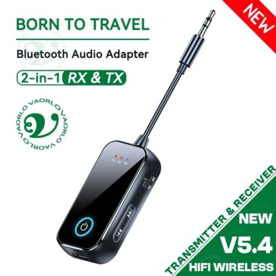 Bluetooth 5.4 2in1 Wireless Sender Empfänger Adapter Audio 3,5mm Klinke Aux