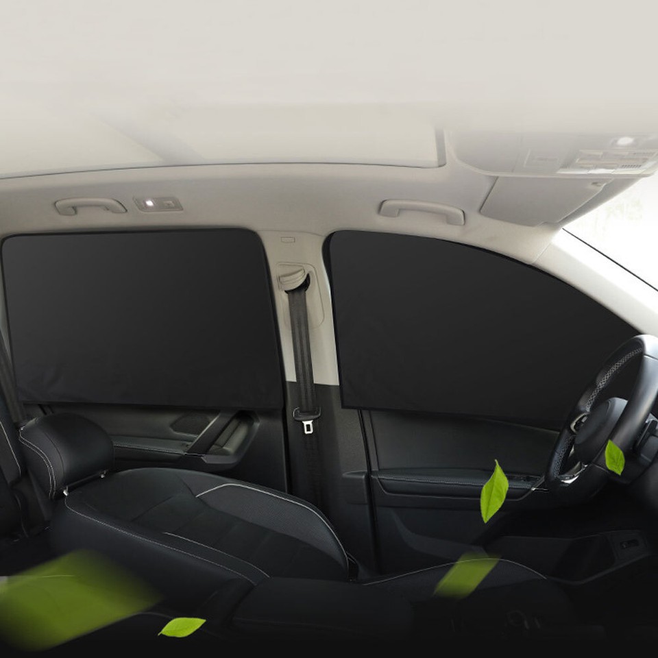 4-Pack Magnetic Car Side Window Sun Shade – Blackout Privacy Curtain UV Protector – Universal Fit For Cars SUVs Minivans
