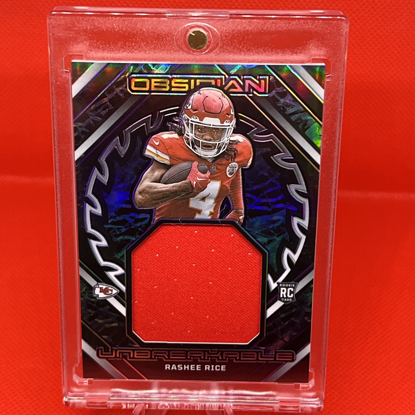 2023 Panini Obsidian Purple Electric Etch /75 Rashee Rice #UM-RRI Rookie RC