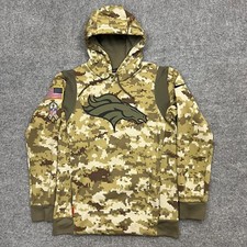Nike Denver Broncos Salute To Service Therma On-Field Pullover Hoodie Camo Men S