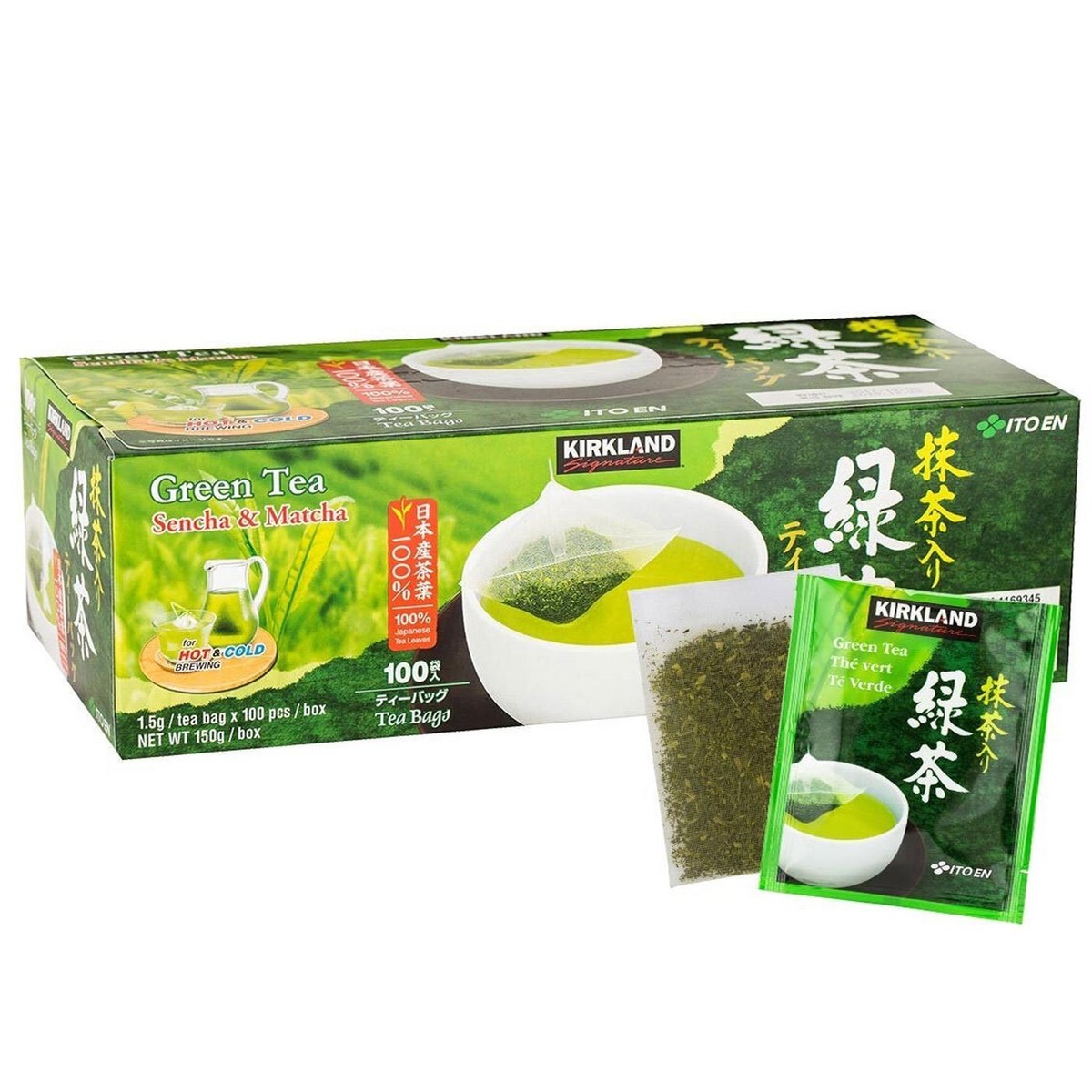 Kirkland Signature Japanese Green Tea Sencha Matcha Flavour Blend