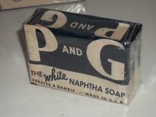JABÓN DE NAFTA BLANCO P AND G COMO NUEVO De colección ANTIGUO STOCK 1930 Procter & Gamble LAVANDERÍA