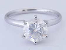2.00 Ct Round Moissanite Engagement Proposal Ring 14K Solid White Gold Size 6 7