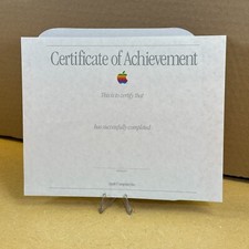 SELLER EXCLUSIVE: Apple Internal BLANK "Certificate of Achievement" for Employee