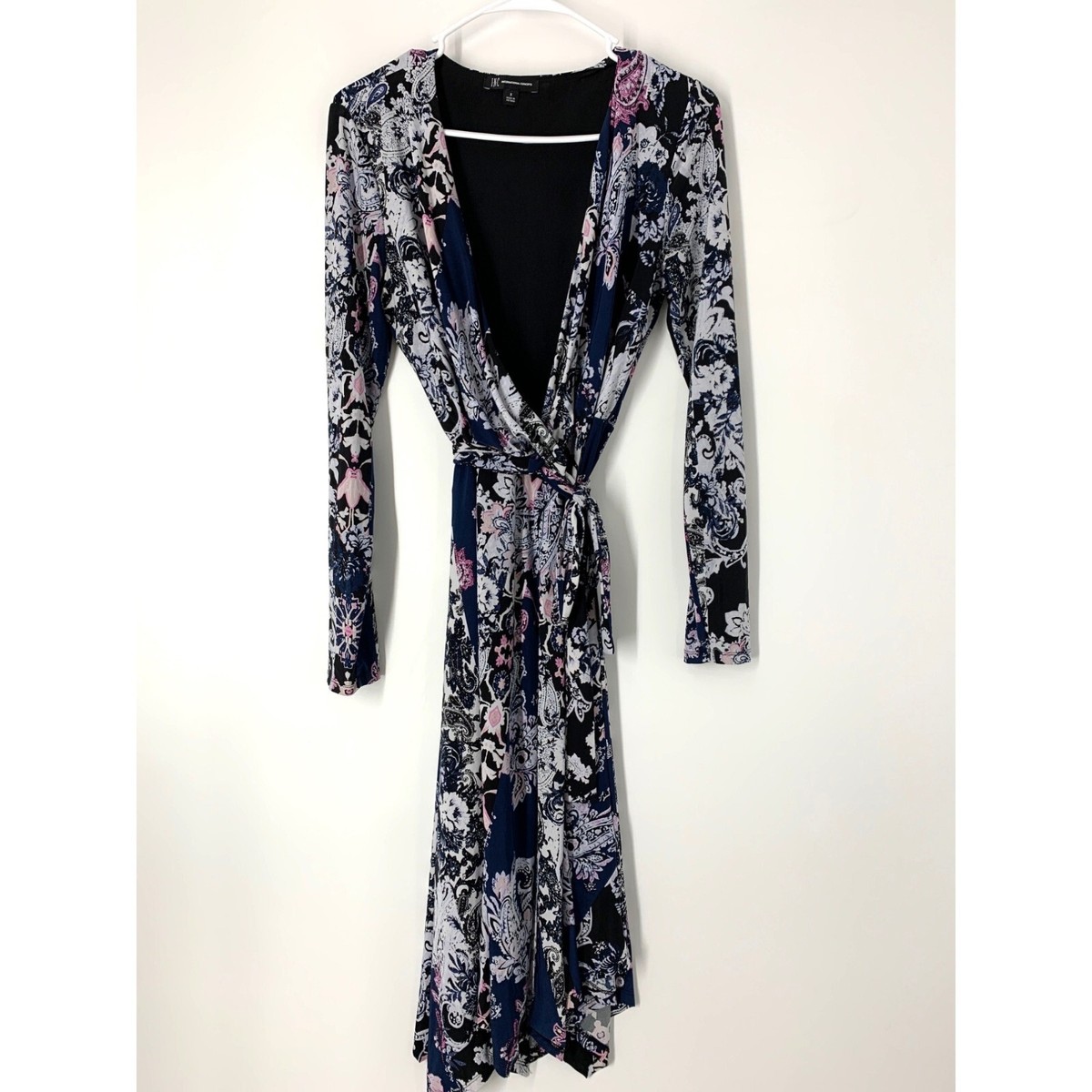 chinese dress ladies Blouson Long Sleeve Floral Dress 6 / Silk White/Multi