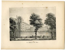 Antique Print-THE HAGUE-PALACE-BINNENHOF-Cloet-1825