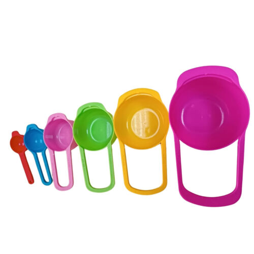 6 Pieces Colorful Measuring Cup Set Cooking Tool Plastic Free Shipping - Picture 10 of 12