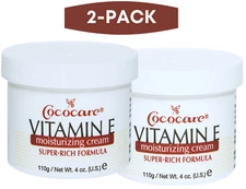 2 X Cococare Vitamin E Super Rich Formula Moisturizing Cream - 4 oz