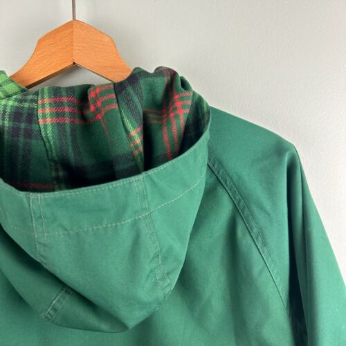 Vintage Eastern Mountain Sports Green Hooded Full Zip Jacket Pockets Lined 70s - Picture 10 of 12