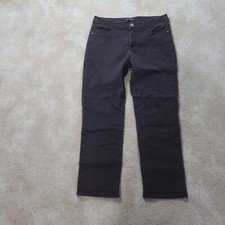 Lee Riders Classic Straight Denim Jeans Women's 16 Black Stretch Pants