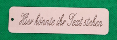 Lasergravur Lesezeichen Holz mit Gravur - personalisierbar -  10 Schriftarten