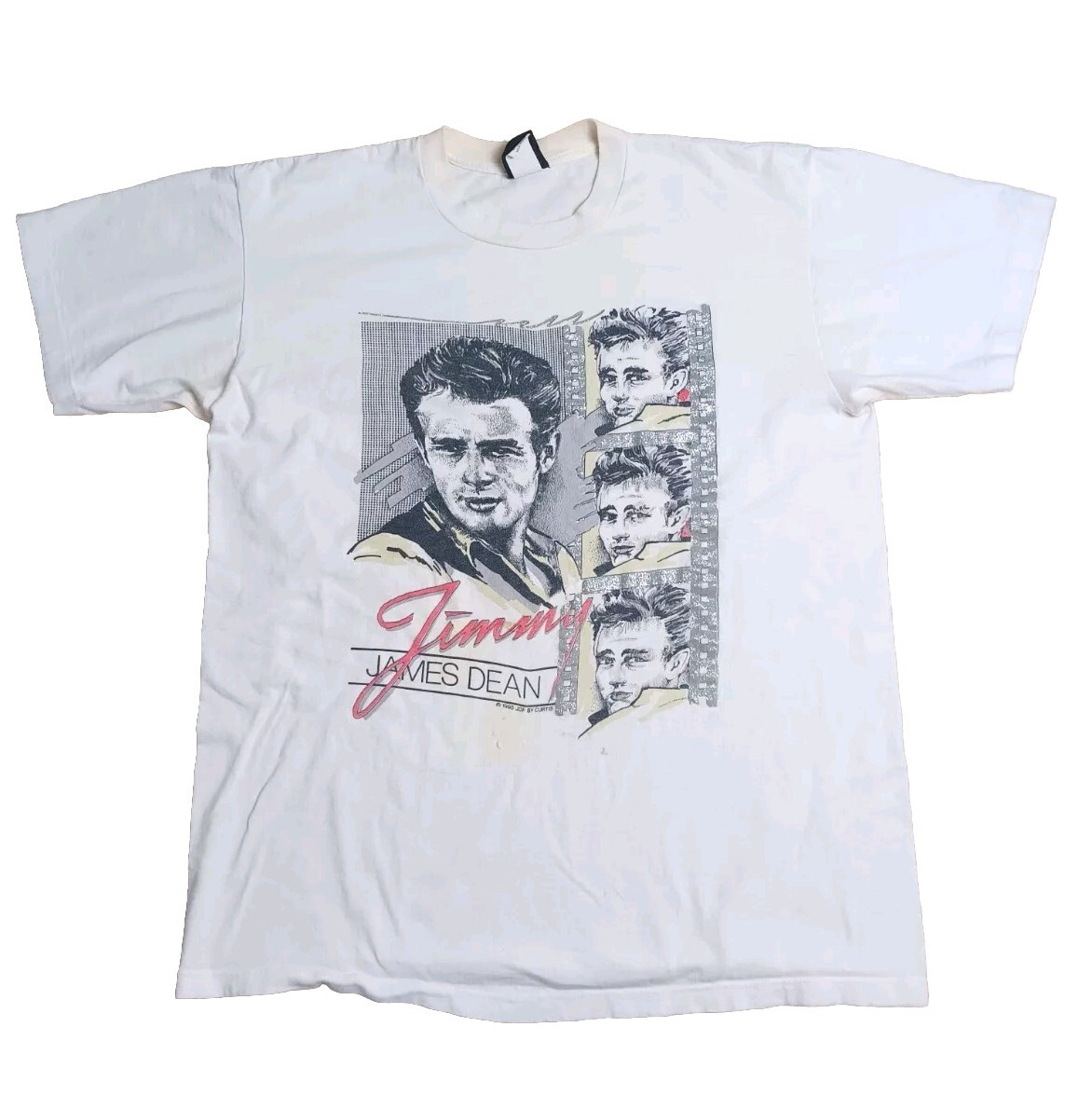 Cigarette Denim James Dean White T Shirt Vintage Diamond Dust 90's