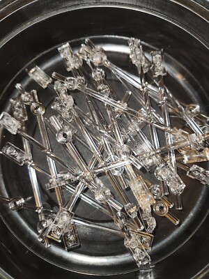 5x New Lego Bar 12L w/ 1x2 Plate End 1x1 Round Plate End