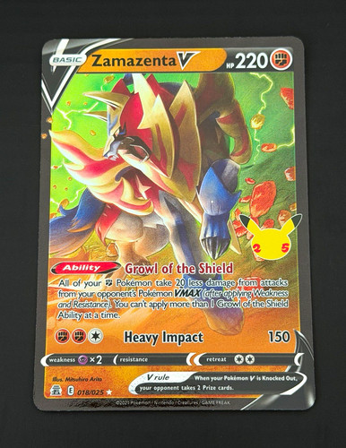 Zamazenta V 018/025 Celebrations Holo Ultra Rare English