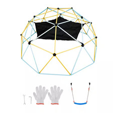 Climbing Dome, 10 Ft. Climbing Dome with Hammock Swing Jungle Gym for Kids, 750
