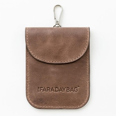 Faraday Key Fob Protector -Real Leather- Premium Signal Blocking Pouches - RF...