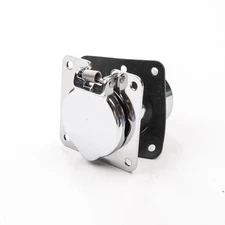 Phillips & Temro 8606080 Weatherproof Receptacle Chrome, 2.5" Square, 4