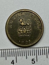 1821 Dated George IV Coin Weight - Half Guinea - 1813 was the last Guinea (F500)