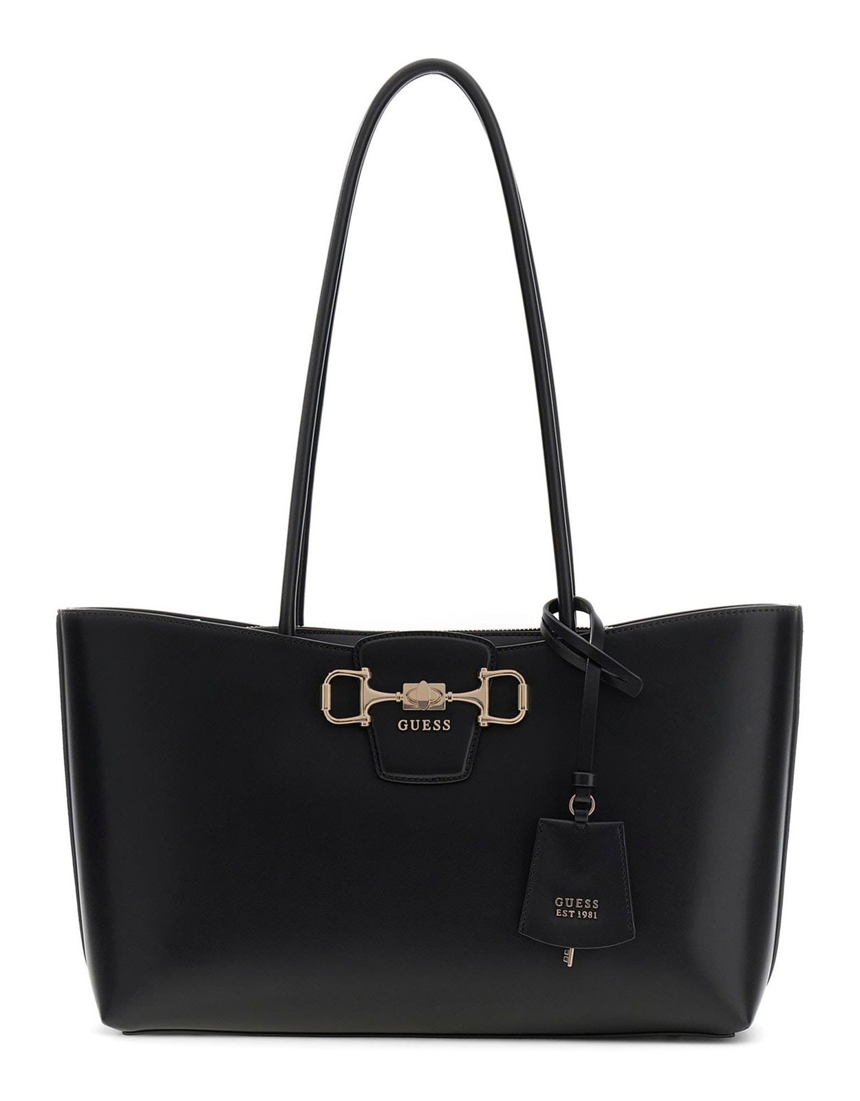 GUESS shoulder bag Janie Logo Girlfriend Carryall Black