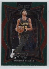 2024-25 Panini Select Concourse Green Stars Prizm Zaccharie Risacher #86 6j0