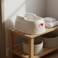 Wash Basin No Squat Design Baby Washing Seat Safe Rounded Shape for Infants
