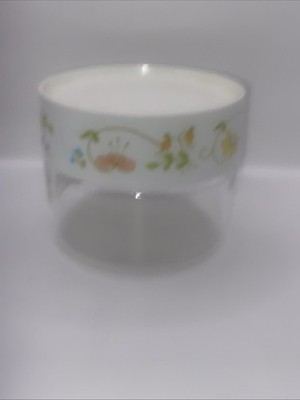 Vintage Corningware PYREX Canister Wildflower Clear  USA Flower Storage