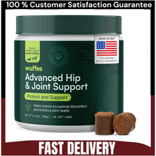 Wuffes Advanced Dog Hip and Joint Supplement with Glucosamine, Chondroitin, Omeg