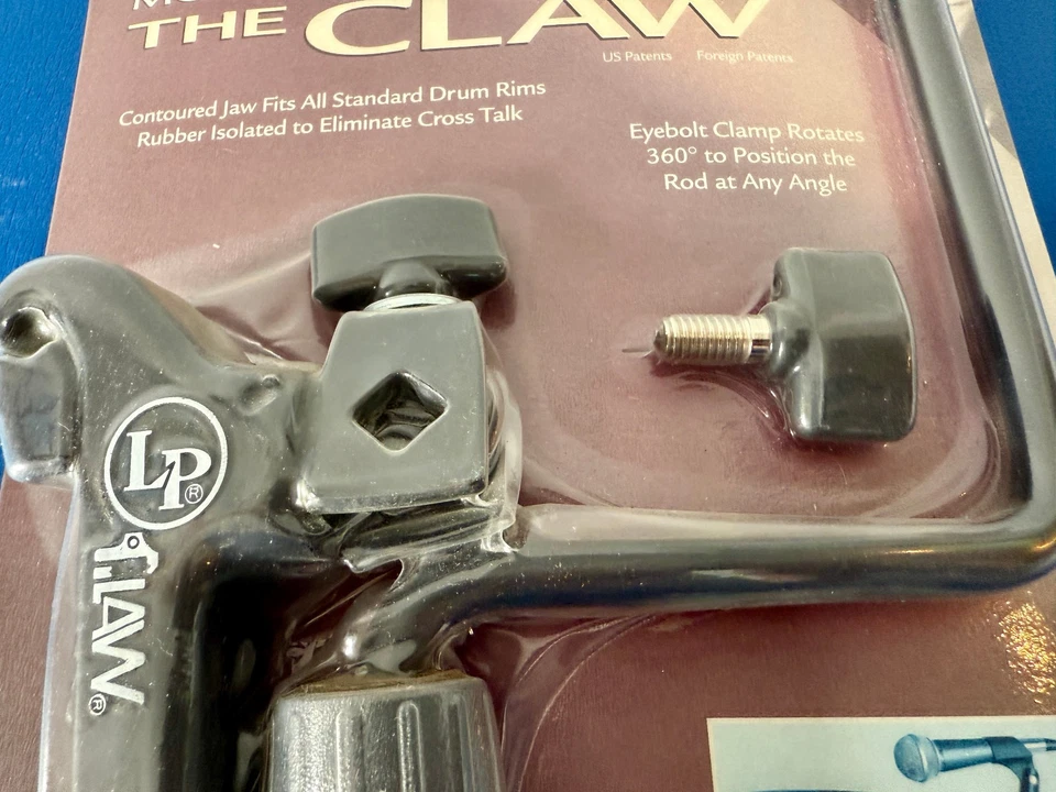NOS LP Latin Percussion The Claw Microphone Mounting System Arm Hoop Rim Clamp - Image 3 of 4