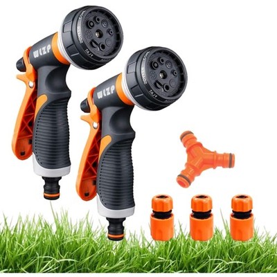 Garten Handbrause 2er Pack Hochdruck 8 Sprühbilder Kunststoff Bewässerung