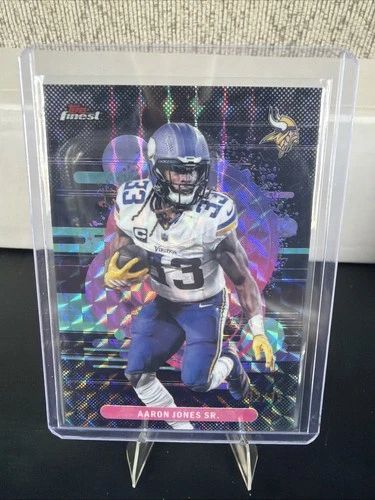 2025 TOPPS FINEST NFL Aaron Jones Sr. Black REFRACTOR SP #/15 Vikings SSP