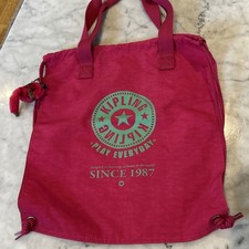 Kipling Drawstring Tote Bag with Monkey raspberry pink swim bag play everyday 