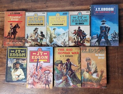 9 J T Edson Corgi/Hale/Severn Western Pb/Hc  Vintage Western Lot