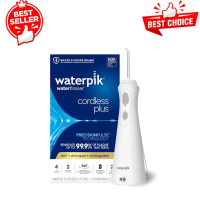 New Waterpik Cordless Plus Water Flosser, Portable Dental Oral Irrigator, WP-450