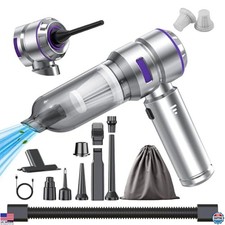 22000PA High-Power Cordless Handheld Car Vacuum - 4-in-1 with Air Duster & Pump