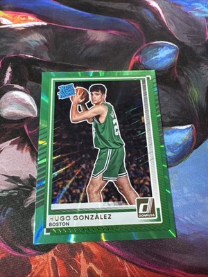 2025-26 Panini Donruss Hugo Gonzalez #16 Green Holo Laser Rated Rookie RC 