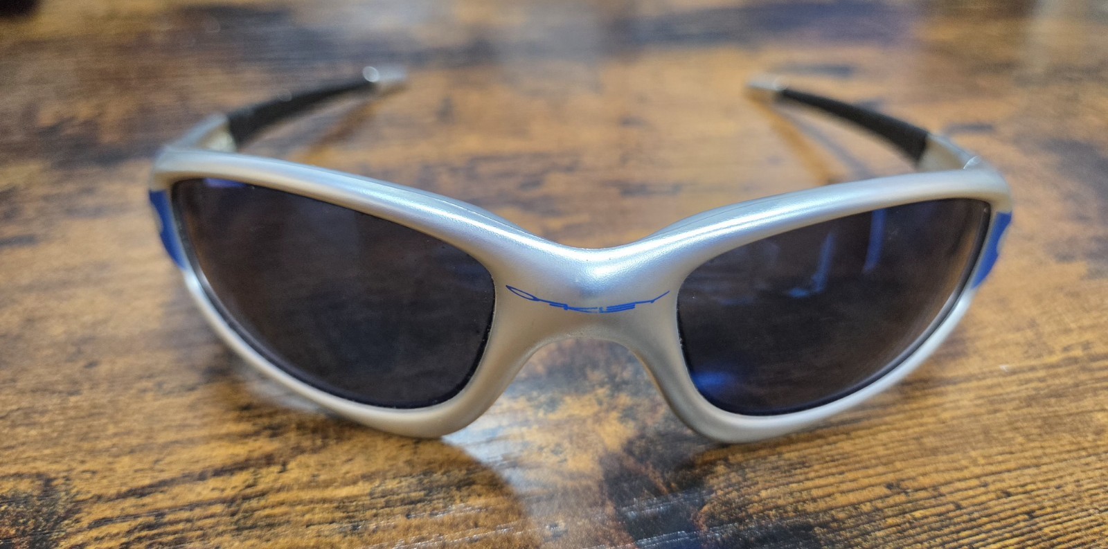 Oakley Straight Jacket FMJ Blue Flames Rare Ice Iridium Sunglasses