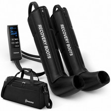Air Compression Leg Massager Boots, 9 Intensities, Medium Size