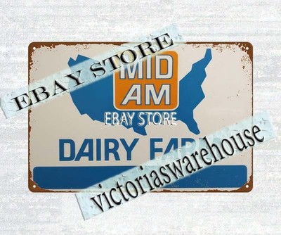 MID AM DAIRY FARM tin sign