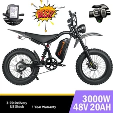 US Ebike for Adult 3000W 40Mph Electric Bicycle 20 inch E Mountain Bike 20AH 48V