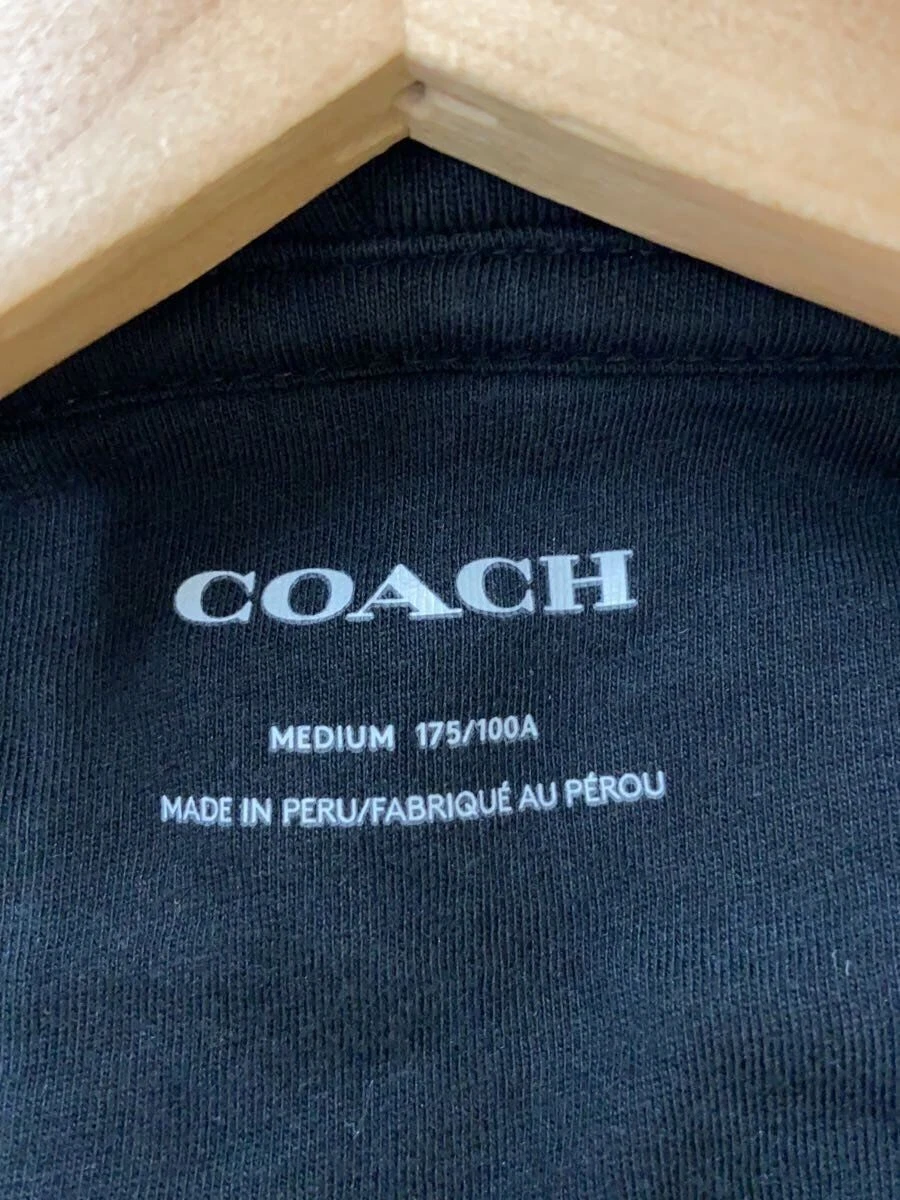 Coach Felpa con Cappuccio Zip M Cotone Nero Co827